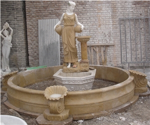 Water Fountain Human Statue Outdoor For Garden