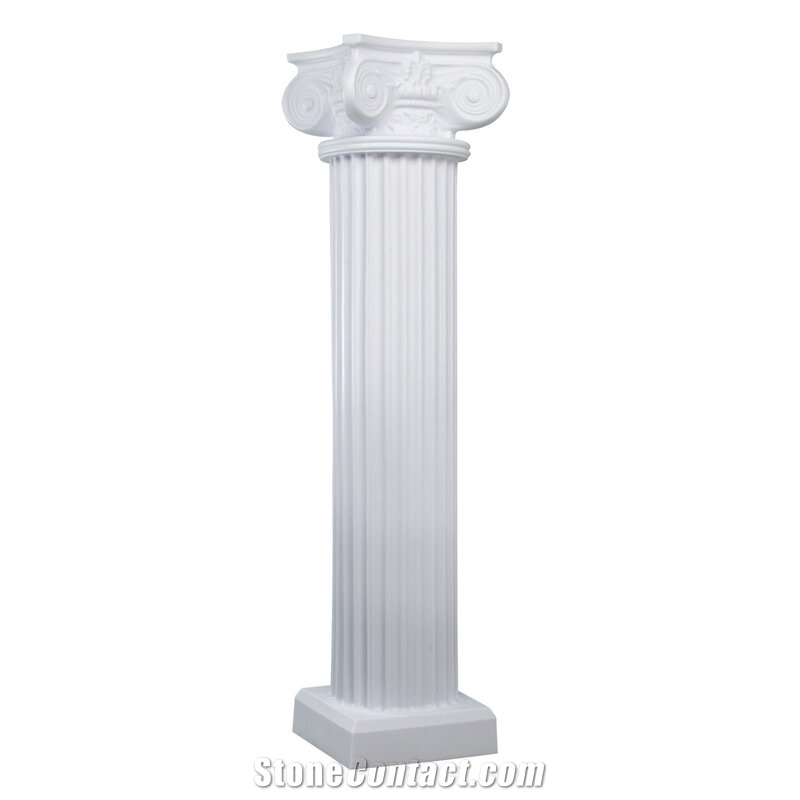 White Nature Marble Columns Roman Pillar For Sale