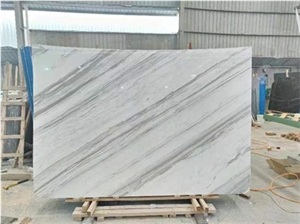 Natural Stone Polished White Volakas Marble Slabs