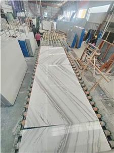 Natural Stone Polished White Volakas Marble Slabs
