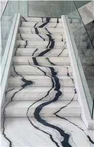 Nano Crystalized Glass Stone Panda White Pattern Slabs