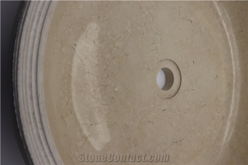 Beige Marble Basin, Wash Basin, Stone Sink