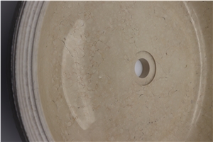 Beige Marble Basin, Wash Basin, Stone Sink