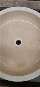 Beige Marble Basin, Wash Basin, Stone Sink