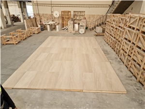 Moca Cream Limestone Medium Grain Tiles, Slabs