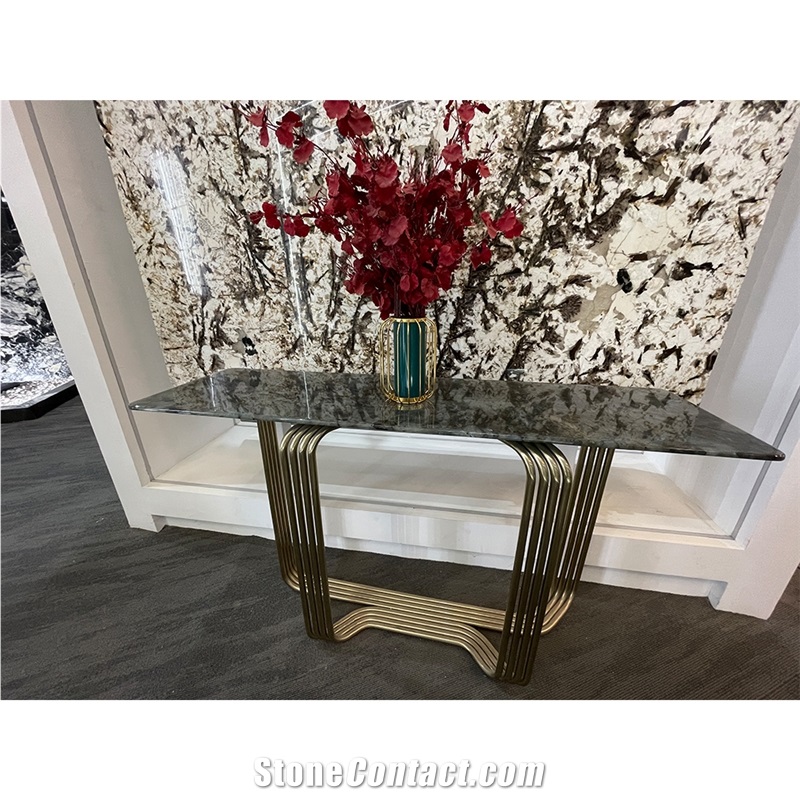 Rectangle Marble Modern Luxury Stone Dining Table Set For Sale
