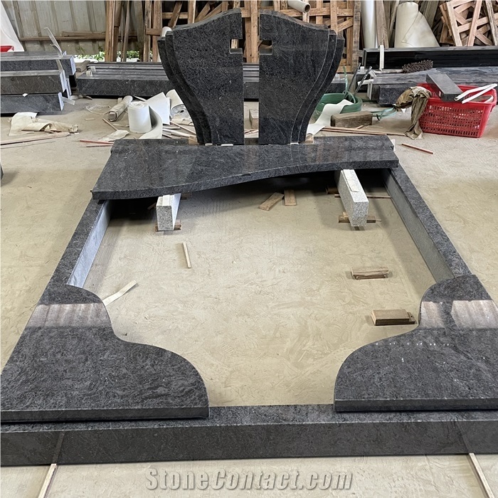 Bahama Blue Granite Germany Empty Cross Design