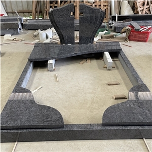 Bahama Blue Granite Germany Empty Cross Design