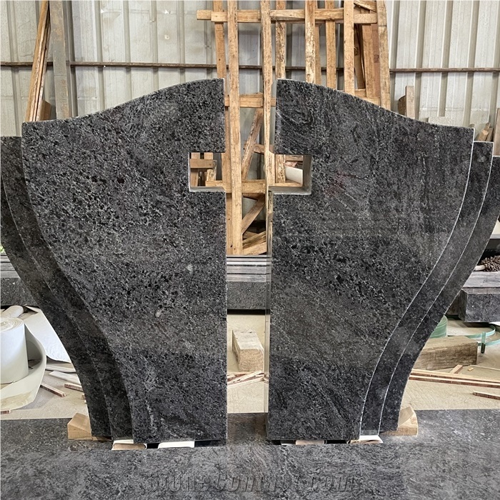 Bahama Blue Granite Germany Empty Cross Design