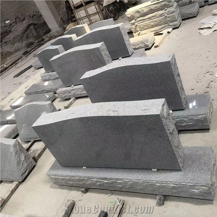 China Factory Granite Slant Marker With Bases