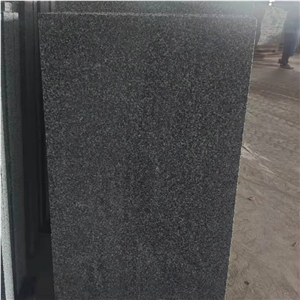 Honed China Dark Grey Impala Granite Tiles