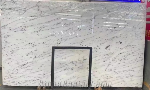 2023 China Crystal Fine Lines Snow White Marble Slab&Tiles