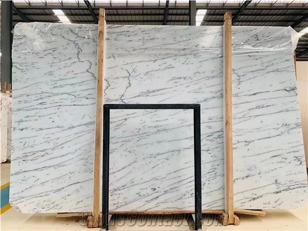 2023 China Crystal Fine Lines Snow White Marble Slab&Tiles