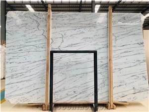 2023 China Crystal Fine Lines Snow White Marble Slab&Tiles