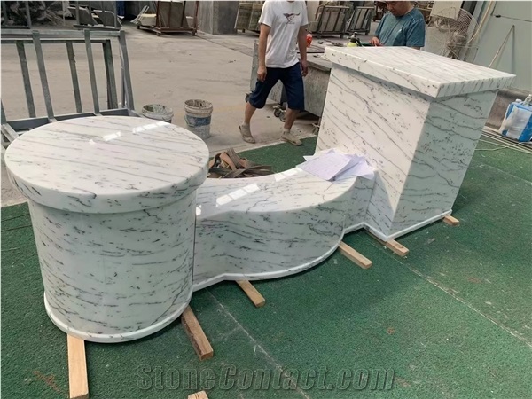 2023 China Crystal Fine Lines Snow White Marble Slab&Tiles
