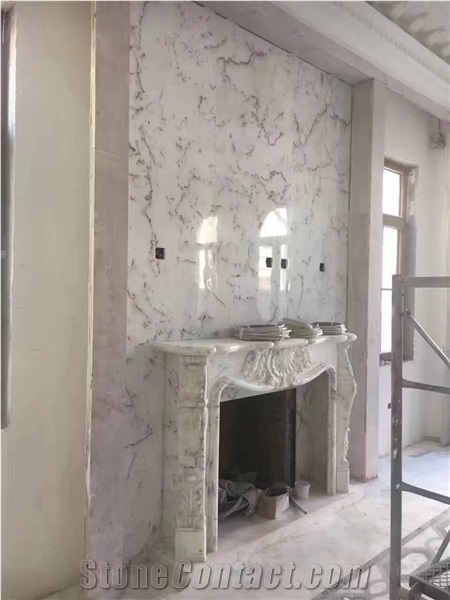 2023 China Crystal Fine Lines Snow White Marble Slab&Tiles