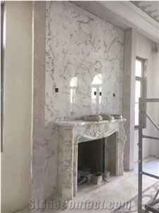2023 China Crystal Fine Lines Snow White Marble Slab&Tiles