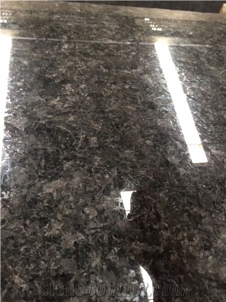 Angola Black Granite Strip Slab & Tile For Project