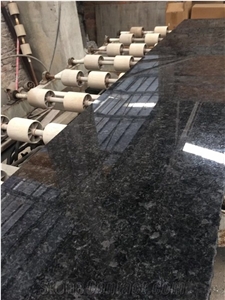 Angola Black Granite Strip Slab & Tile For Project
