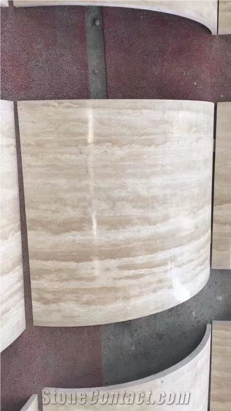 Beige Travertine Natural Stone Hollow Roman Column