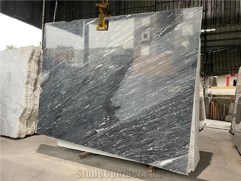 Big Slabs Cartier Grey Marble White Vein Tiles For Wall
