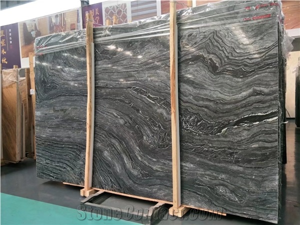 Black Wooden Marble,Ancient Wood Grain Marble Slab&Tiles