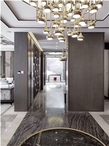 Black Wooden Marble,Ancient Wood Grain Marble Slab&Tiles