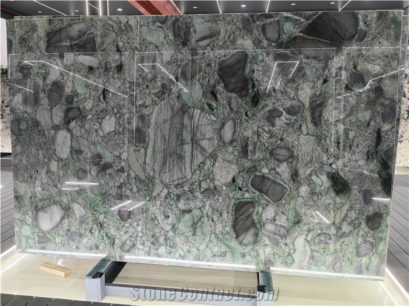 Botanic Wave Quartzite,Emerald Wave Quartzite Slab