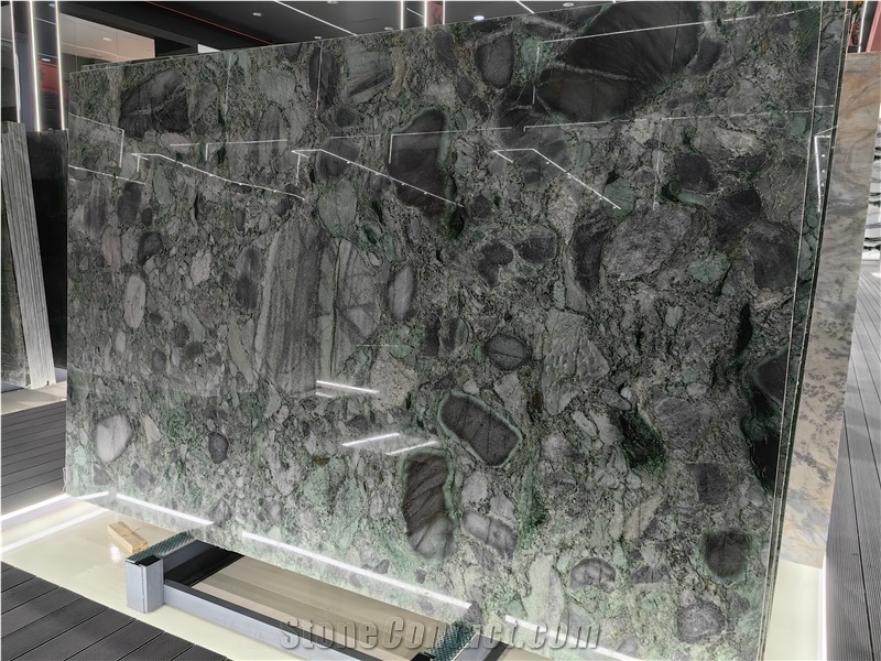 Botanic Wave Quartzite,Emerald Wave Quartzite Slab