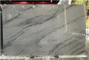 Brazil Calacatta White Quartzite Slab For Project