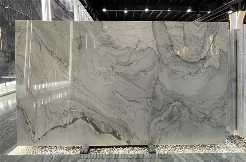 Brazil Calacatta White Quartzite Slab For Project