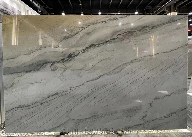 Brazil Calacatta White Quartzite Slab For Project