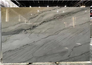Brazil Calacatta White Quartzite Slab For Project