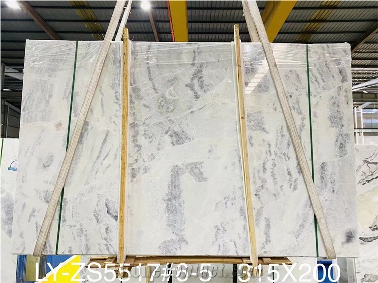 Bright Color Beautiful White Blue Color Marble For Staircase