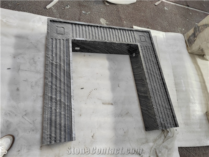 Calacatta Oro Gold Marble Natural Stone Fireplace Surround