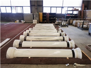 Calacatta White Marble Column With Premium Quality