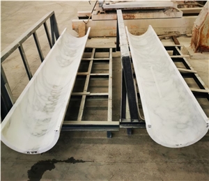 Calacatta White Marble Column With Premium Quality