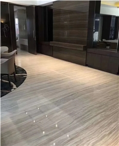 China Eurasian White Wood Grain Marble Wall Slabs