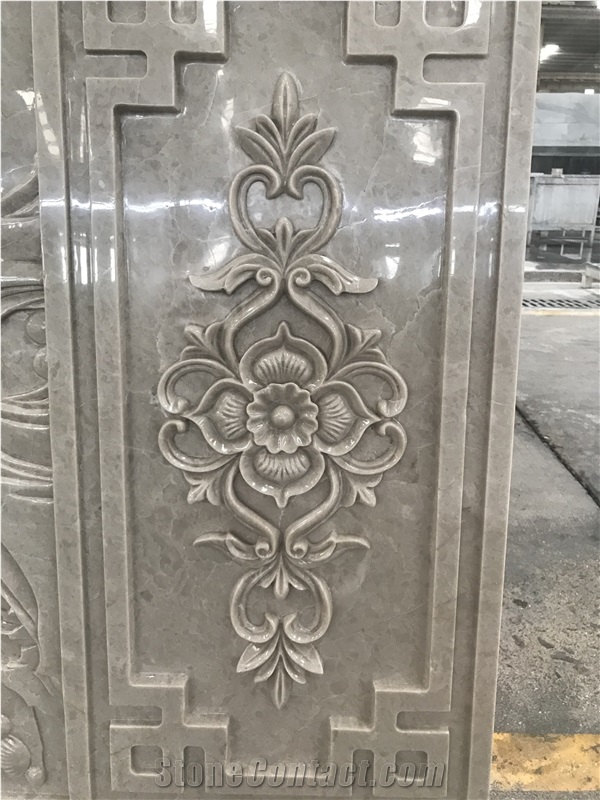 CNC Marble Carving Art Wall Relief Tiles For Wall Design