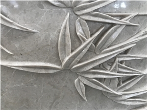CNC Marble Carving Art Wall Relief Tiles For Wall Design