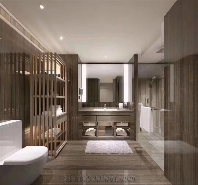 Coffee Wood Vein Marble Slab&Tiles For Project