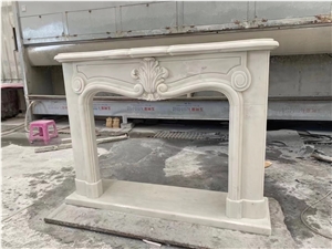 Factory Price Natural Marble Sculptured Fireplace