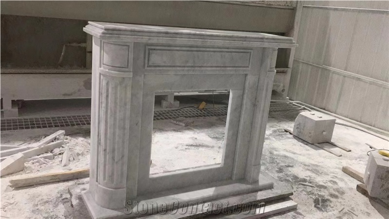 Factory Price Natural Marble Sculptured Fireplace