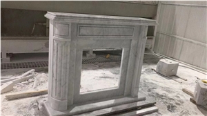 Factory Price Natural Marble Sculptured Fireplace