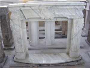 Factory Price Natural Stone Sculptured Fireplace Mantel
