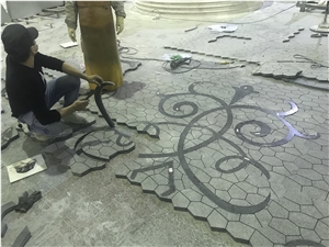 G654 Padang Black Granite Pavers With Leathering Finished