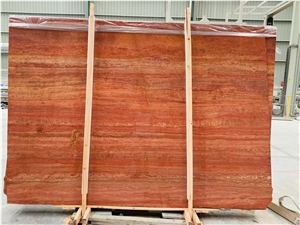Ghermez Azar Shahr Travertine,Red Travertine Slab&Tiles
