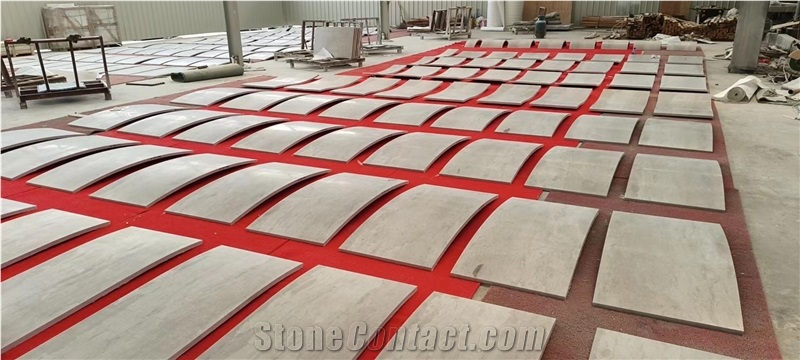 Grey Marble Arc Plate Curve Tiles For Wall Cladding