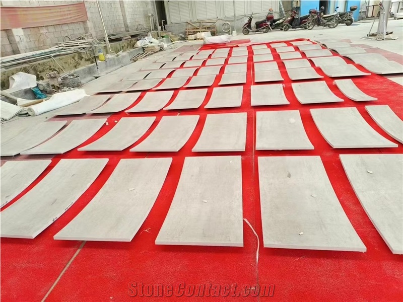 Grey Marble Arc Plate Curve Tiles For Wall Cladding