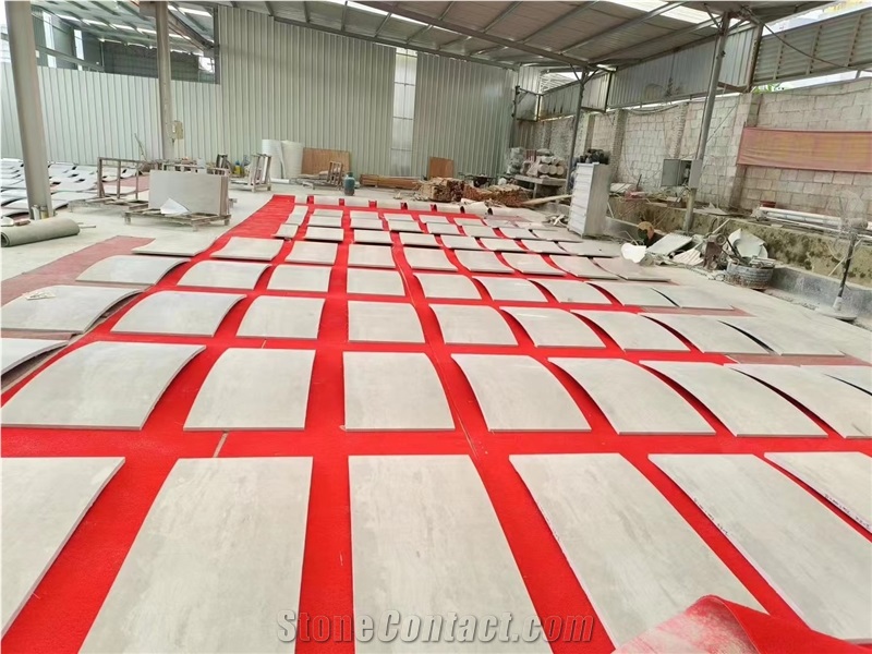 Grey Marble Arc Plate Curve Tiles For Wall Cladding